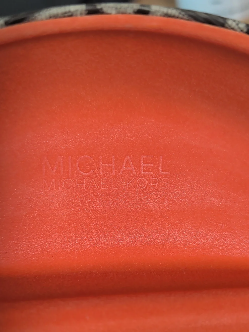 Michael Kors Logo Black & Cream Eyeglass Case